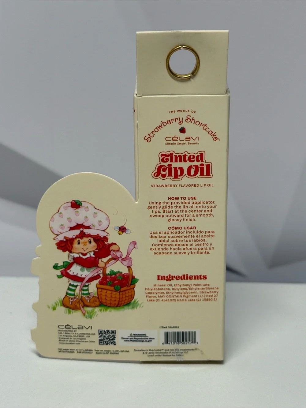 Strawberry Shortcake X Celavi Lip Oil With Charm Flavored Scented